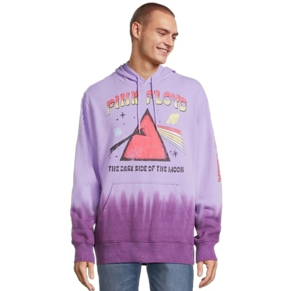 Pink Floyd Dark Side Of The Moon Hooded Sweatshirt In Jasper Purple Sz Med NWT - Picture 3 of 9